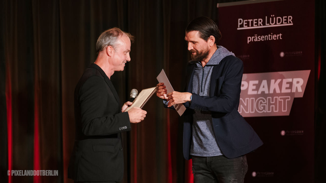 Peter Hyballa bei der Speaker Night in Berlin, präsentiert von Peter Lüder